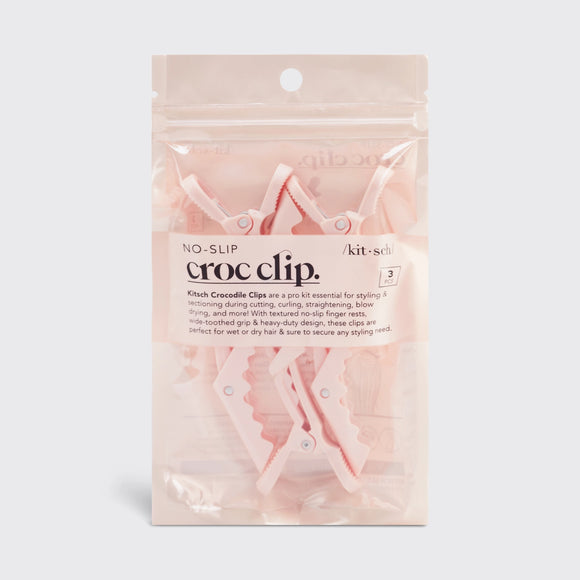 No Slip Crocodile Clip 3pc - Blush