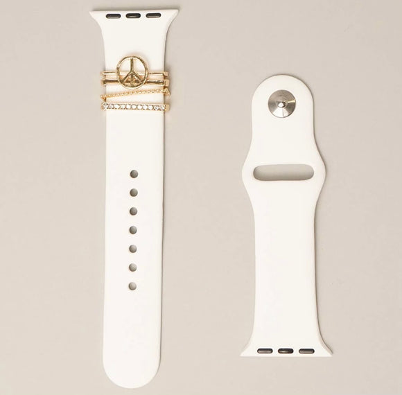 Peace Charm Silicon Apple Watch Band