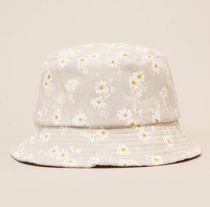 Daisy Print Lace Bucket Hat