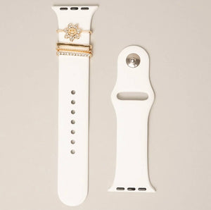 Sunflower Charm Silicon Apple Watch Band