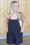 Charcoal Overall Romper