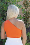Orange Knotted Up Bodysuit