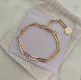 Gold Paperclip Bracelet